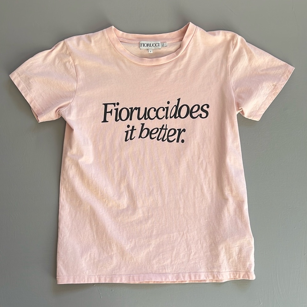 Fiorucci Light Pink Slogan Tee